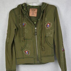 2002 Judyville Floral Embroidered Jacket Cotton Blend Size S